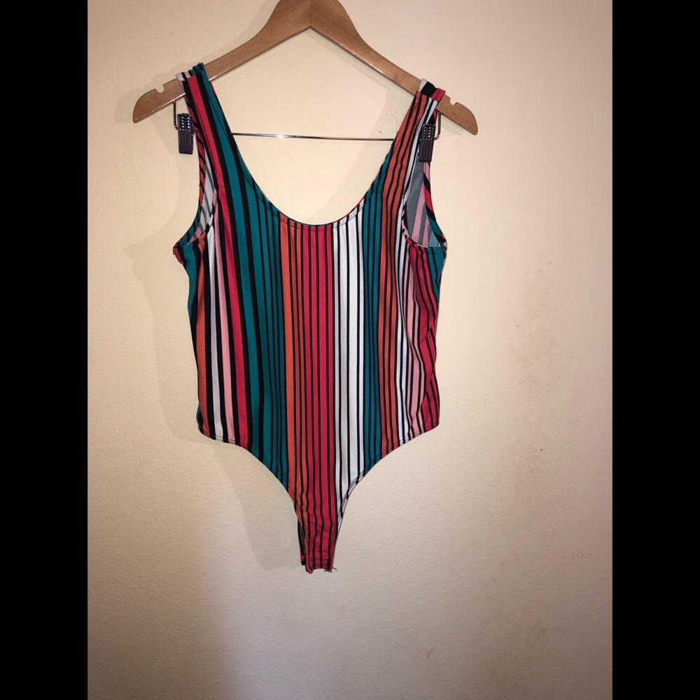 Striped bodysuit